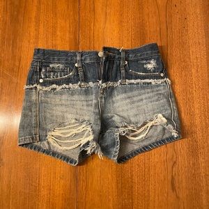 BLANKNYC Two Toned Denim Shorts